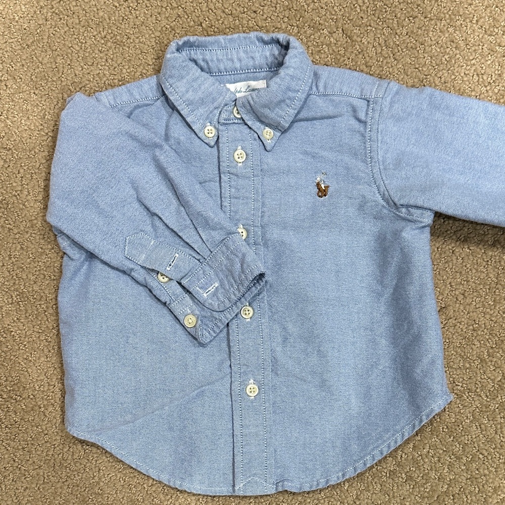 Ralph Lauren Light Blue Kids Button Down Shirt